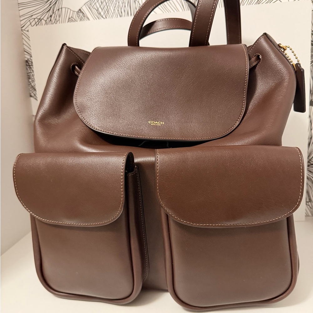 Authentic Coach Crosby 28 Leather Backpack – Brown | Brand New With Tags